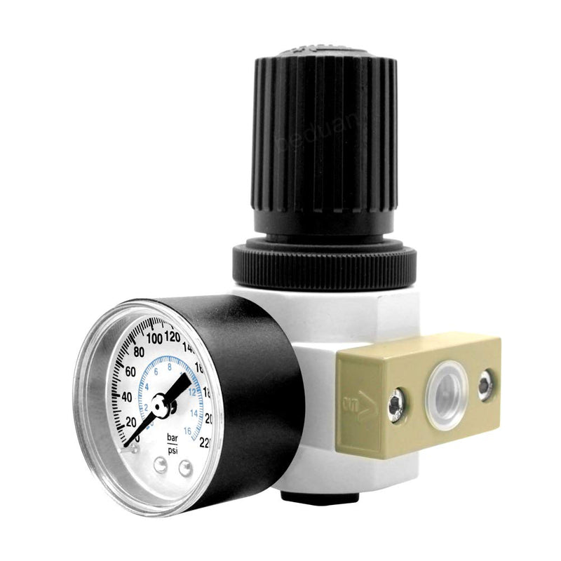 [Australia - AusPower] - Beduan 1/4"NPT Air Pressure Regulator for Compressed Air System with Gauge,Bracket OR-02 1/4"NPT(Psi dial) 