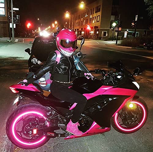 customTAYLOR33 New Special Edition Hot Pink High Intensity Grade Reflective Copyrighted Safety Rim Tapes, 17" (Rim Size for Most SportsBikes) 17" (Rim Size, for SportsBikes)