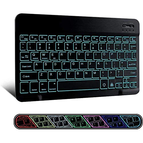 [Australia - AusPower] - BoxWave Keyboard Compatible with Amazon Fire Max 11 (2023, 13th Gen) - SlimKeys Bluetooth Keyboard - with Backlight, Portable Keyboard w/Convenient Back Light - Jet Black 