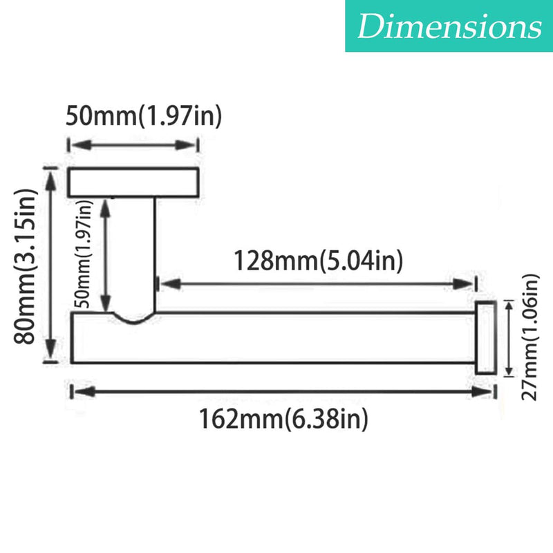 White Toilet Roll Holder Bathroom Toilet Paper Holder Wall-Mounted TP Toilet Tissue Holder White