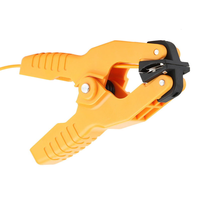 [Australia - AusPower] - Clamp Temperature Probe, HT-05 K Type Pipe Clamp Thermocouple with 1~3/8" Jaw, -40~200°C HVAC Tools Temperature Clamps, Yellow Lead Pipe Clamp for Pipes Temperature Test 