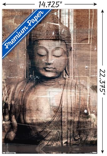 Trends International Thai Buddha Wall Poster, 14.725" x 22.375", Premium Unframed Version 22.4"L x 14.7"W