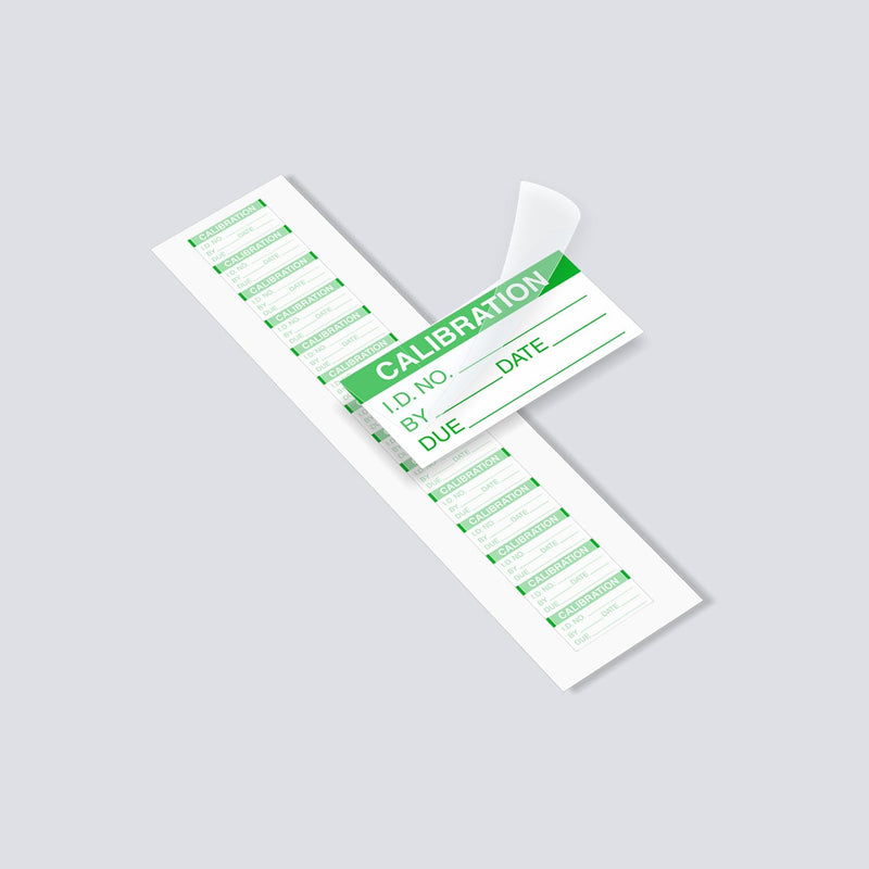 SmartSign Mini Self-Laminating Calibration Labels - Pack of 210, Polyester with Clear Flap, 0.5 x 1 inch, Protect Your Writing, Screen Printed, Green and White, Made in USA Self Lamination