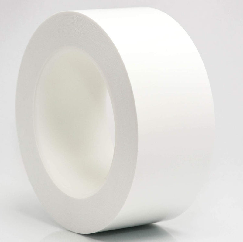 White PVC Cleanroom Tape 2 Inch x 36 Yards, 1 Roll – Solvent Resistant with Synthetic Rubber Adhesive and Clean Plastic Core for Labs, Medical, and Industrial Use