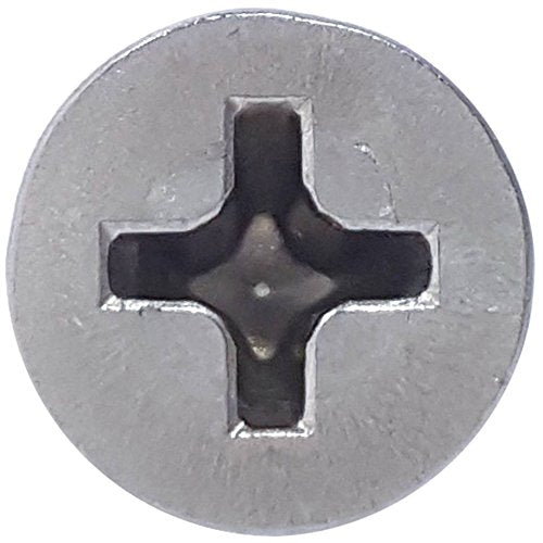 #4 x 3/4" Flat Head Wood Screws, Phillips Drive, Type 316 Marine Grade Stainless Steel, Partial Thread, Bright Finish, Quantity 100 By Fastenere #4 x 3/4" (100 Pack)