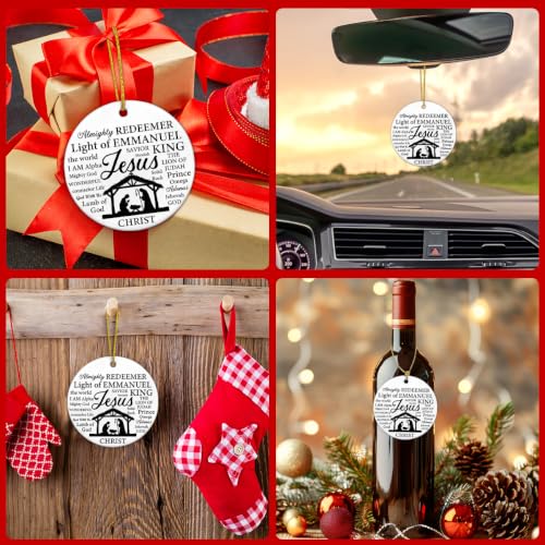 Jesus Nativity Christmas Ornament-Religious Christian Gifts for Women Men N