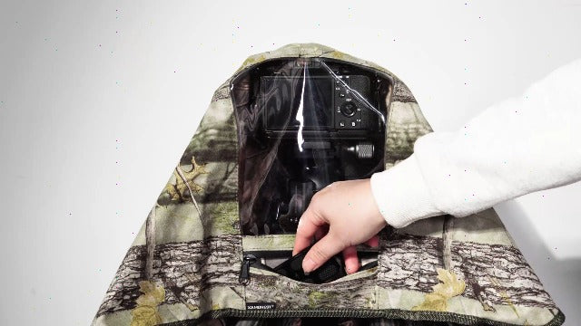 Camera Rain Cover with Openable Viewing Window & Strap Mountable Design,Waterproof Camera Raincoat Sleeve Protector (XXL) XXL