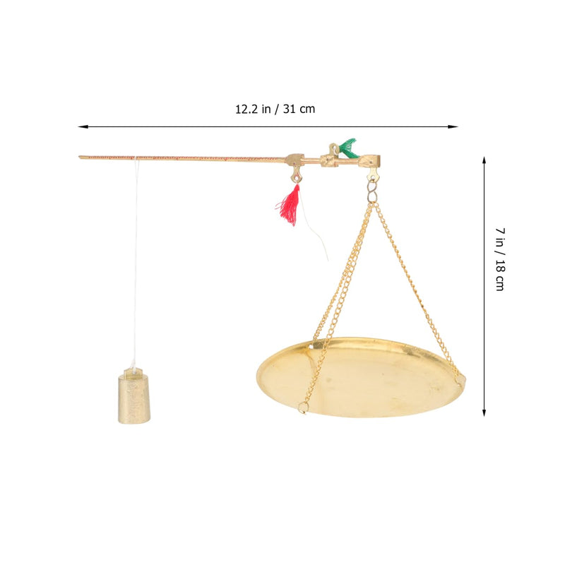 [Australia - AusPower] - BESTOYARD Mini Vintage Copper Scale Handheld Gram Scale 500G Capacity Portable Traditional Chinese Medicine for Herbs Tea Jewelry Dried Fruits 