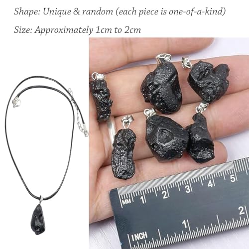 RICHRAIN Natural Indochinite Tektite Pendant Meteorite Impact Glass Jewelry