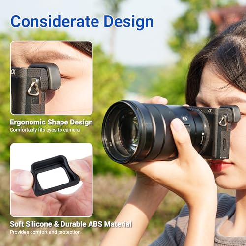 JJC 2-Pack FDA-EP10 Eyecup Eyepiece for Sony A6300 A6100 A6000 Cameras