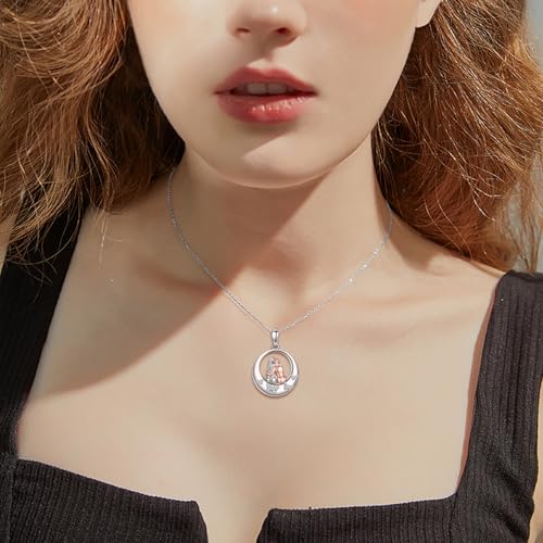 VONALA Sister 925 Sterling Silver Urn Necklace Butterfly Cremation Memorial Keepsake Pendant Jewelry for Women