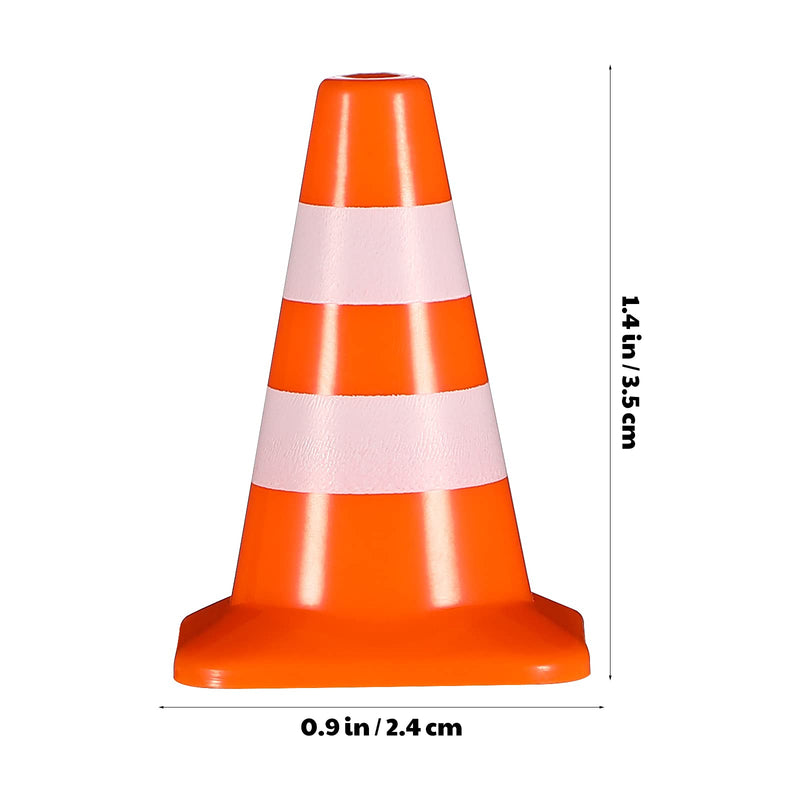 [Australia - AusPower] - TOYANDONA 14Pcs Mini Traffic Cones, 1. 37 inch Play Traffic Signs Safety Cones Mini Road Signs Toy for Kids Street Signs Playset 
