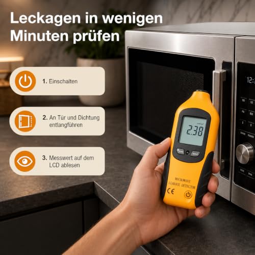 Radiation Detector, HT-M2 Microwave EMF Meter, LCD Display Microwave Leak Detector, Radiation Meter Tester, Electromagnetic EMF Meter Tester 0-9.99 MW/cm2