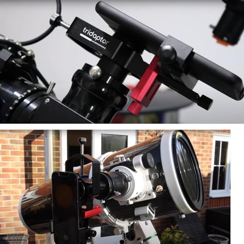 tridaptor - Universal Digiscoping Adapter | High-Precision Phone to Telescope 3-Axis Metal Holder Mount for Spotting Scope Monocular Microscope|Fits 2.4" Eyepiece Max&Most Cell Phone Camera TRIDAPTOR (without Bluetooth)