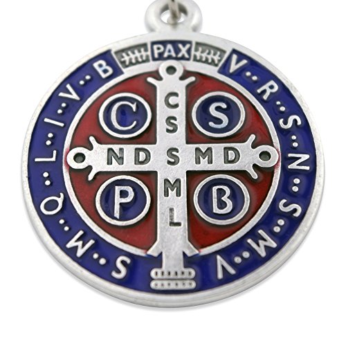 Venerare 2" St. Benedict Pendant | Patron Saint of Students | Add to Necklace or Chaplet | Great Catholic Gift for First Holy Communion and Confirmation | Made in Italy