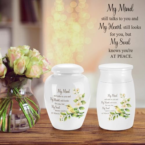 Small Urn for Human Ashes Ceramic Urn for Ashes for Women Keepsake Cremation Urn for Memorial