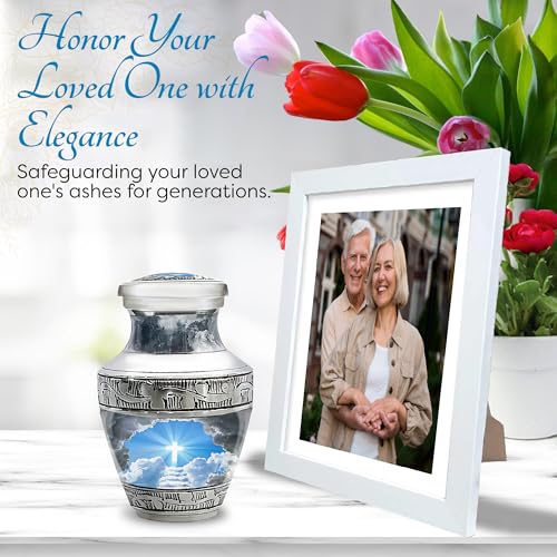 Stairway to Heaven Small Keepsake Urn for Human Ashes, 2.7 cu in