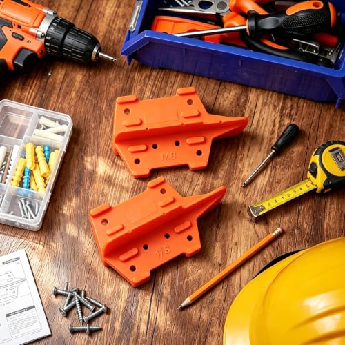 Hxcioy ABS deck board spacers, 6-piece orange set with 1/8 and 3/16 inch spacing tools