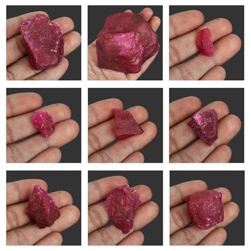 77 Ct. A Grade Natural Raw Rough Red Ruby Earth Mined Healing Crystal Rough Stone for Cabbing, Lapidary GA-124