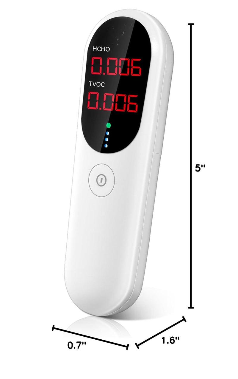 Air Quality Monitor,Indoor Formaldehyde Detector, TVOC Tester for Indoor Air Pollution Detection - Confined Space Test Air Quality for Home,Office and Various Occasion (Black) Black