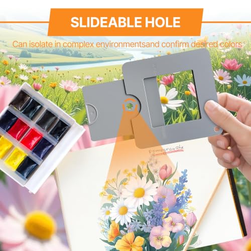 2 Pcs View Finder, Viewfinder for Artists, Sliding Viewfinder with Color Separation, Perfect for Painting Sketching Photography and Compositional Creation Ideal Choice for Artists and Photographers 2 PCS