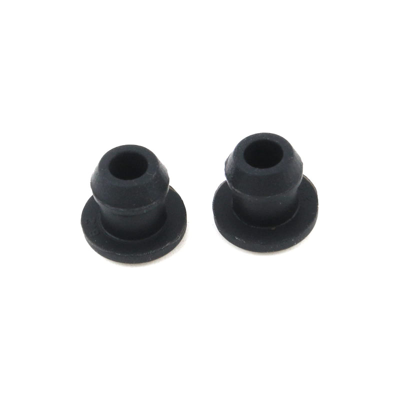 [Australia - AusPower] - 12pcs Silicone Plugs Waterproof Tapered Round Hole Stoppers Black for 6mm Hole 