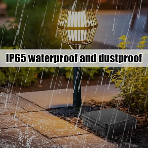 Junction Box Waterproof IP65 Black, Distribution Box Outdoor Waterproof Distribution Box Outdoor, Electrical Electrical Box Junction Box Surface-Mounted, Connection Box Outdoor Power Cable Boxes (Black)