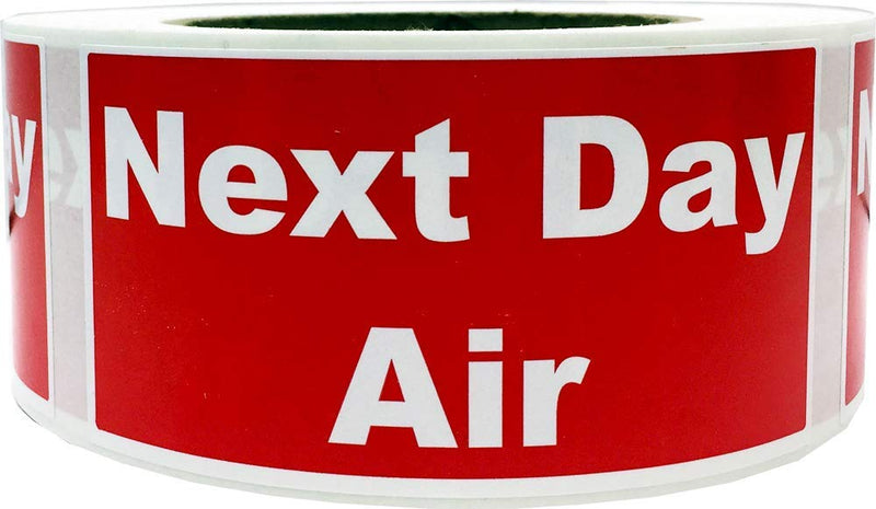 Next Day Air Shipping Labels – 2 x 4 Inch Adhesive Stickers, 500 Total Labels Per Roll for Packages, Mailing, Shipping, and Inventory Management – Made in the USA