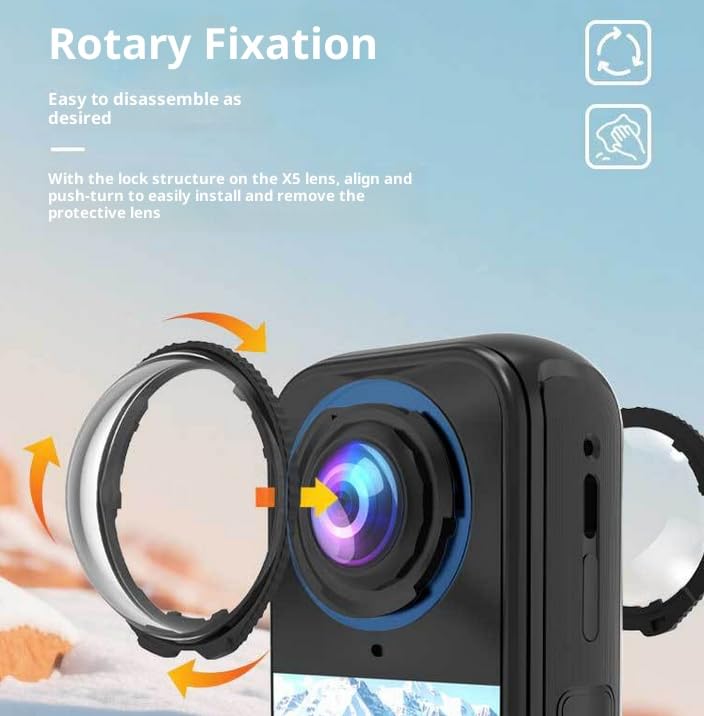 Coyktonty Lens Guard/Lens Protective Cover for Insta360 X4 Air, 9H hardness High transmittance,Waterproof Dustproof (Optical Glass)