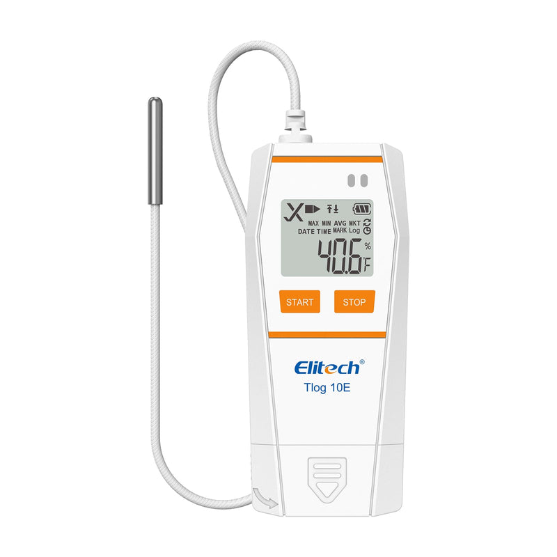 Elitech Tlog 10E Digital Temperature Data Logger Reusable Temperature Recorder PDF Report USB Port 32000 Points