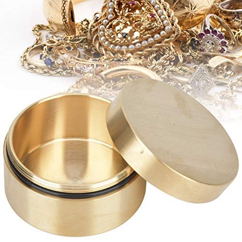 Jewelry Storage Box, Sealed Metal Round Travel Container for Home Organizers, Gift Keepers, On-the-Go Travelers