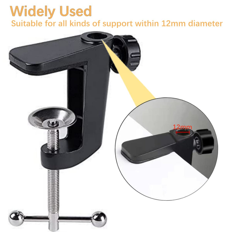 [Australia - AusPower] - Replacement Aluminum Alloy Universal Bracket Adjustable C-Clamp Desk Light Mounting Bracket Cantilever Bracket for Microphone Arm and Desktop Table Lamp 