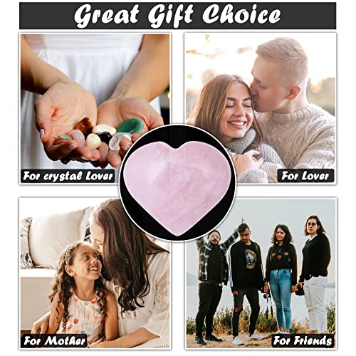 Crocon® 50 mm Rose quartz Heart Stone Birthday Gifts for Women Large Heart Big Heart (rose quartz)