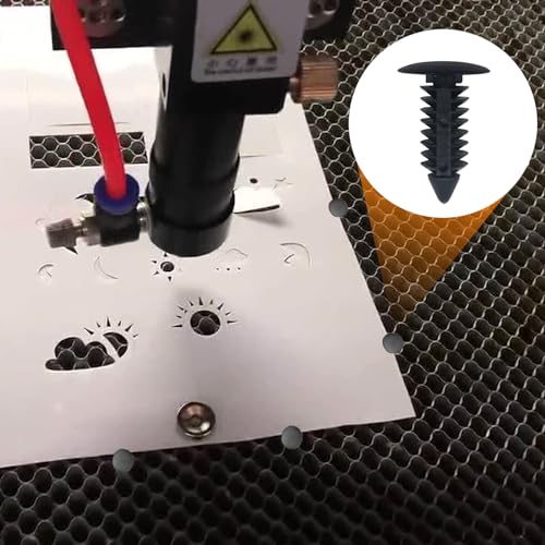 100Pcs Laser Engraver Accessories Honeycomb Pins Durable Plastic Bed Hold Down Pins Sturdy Honeycomb Grid Replaces Grid Working Honeycomb Laser Bed Accessories