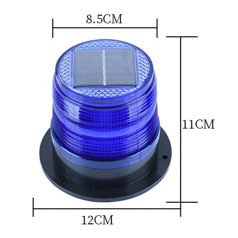 [Australia - AusPower] - Aolyty Solar Strobe Warning Light with Strong Magnetic Base LED Warning Lamp Super Bright Solar Safety Flashing Light Waterproof for Construction, Traffic, Factory, Crane Tower, Dock (Blue) Blue 