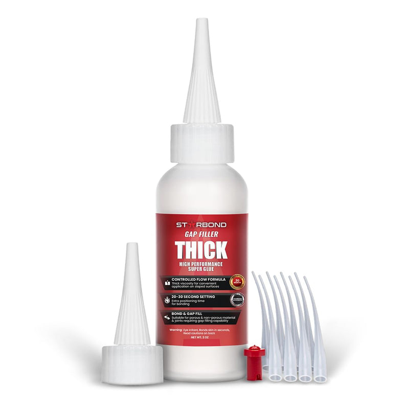 [Australia - AusPower] - Starbond 2 oz. Thin, Medium, Thick CA Glue with 6 oz. Activator Bundle (Premium Cyanoacrylate Super Glue) for Quick Glue-ups. Woodworking, Woodturning, Hobby Models, 3D Printing CA Glue + Accelerator Bundle 2 ounce, 6 ounce 