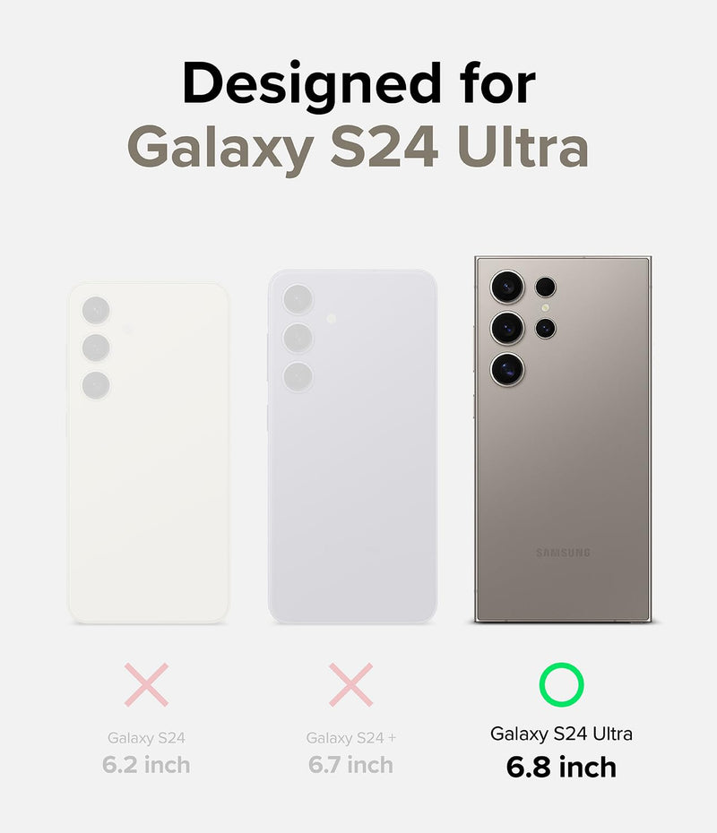 [Australia - AusPower] - Ringke Camera Lens Frame Glass Compatible with Samsung Galaxy S24 Ultra Camera Lens Protector 5G, Glass Covers and Aluminum Alloy Frames - Black 