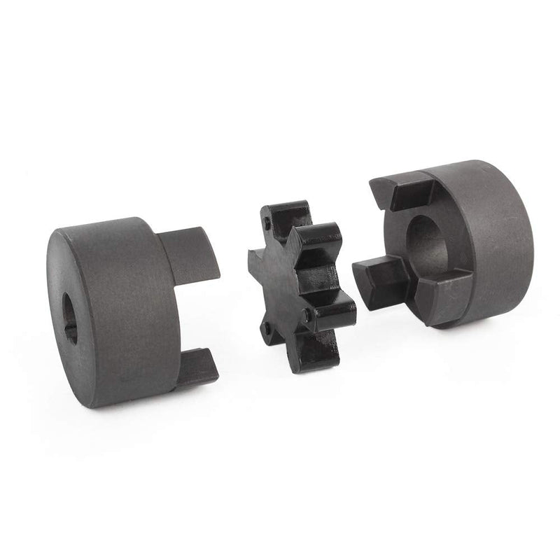 1/2" to 3/4" L075 Flexible 3-Piece L-Jaw Coupling Coupler Set & Rubber Spider for Log Wood Splitter Hybrid Equipment