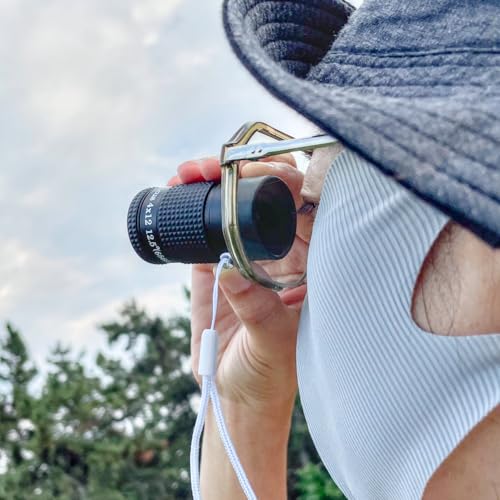 Close-up Monocular Designed for Low Vision Users who are Visually Impaired. Mini-Sized Magnifying Monoculars for Short Distance Viewing (4x12mm-WhiteStyle) 4x12mm