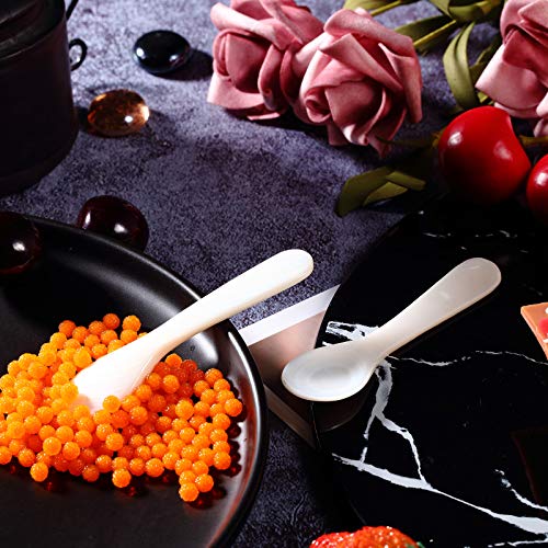 Patelai 50 Pieces Mother of Pearl Caviar Spoons Round Handle, 7cm/2.75 Inch 2.75 inches