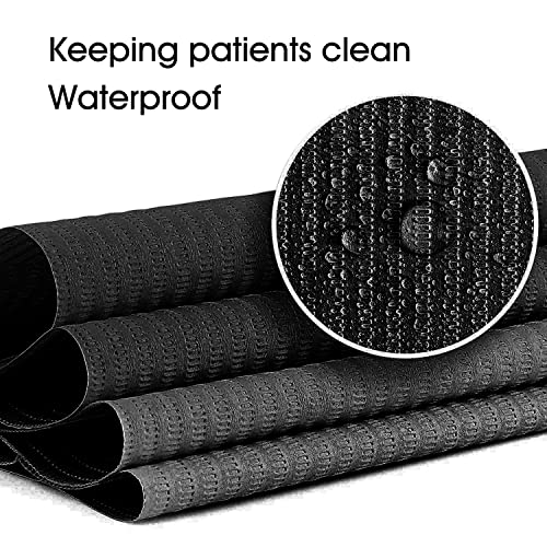 Emalla Pack of 50 Dental Bibs, Black, Disposable Dental Bibs, Waterproof Tattoo Bibs, 33 x 45 cm, Tattoo Covers, Multi-Purpose for Tattoo Accessories, Dental Treatment