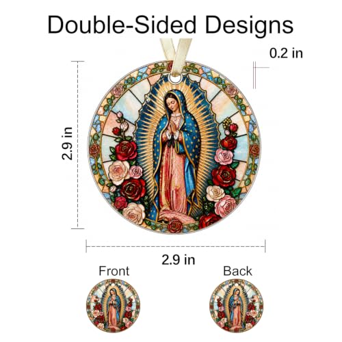 Our Lady of Guadalupe Christmas Ornament, Religious Holiday Tree Decor Our Lady