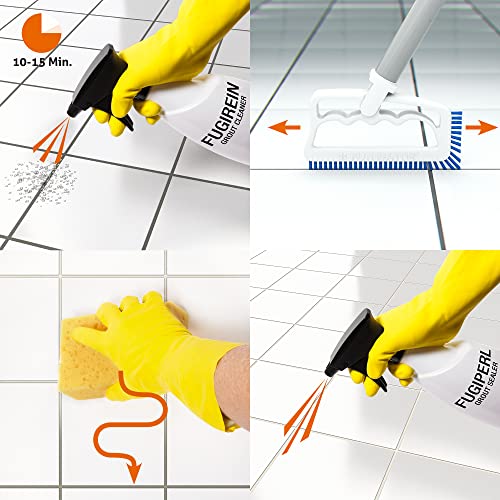 Fugenial"Fuginator Tile Joint Cleaning Brush for Use in The Bathroom Kitchen and The Rest of The Household (White/Blue) Blue,white
