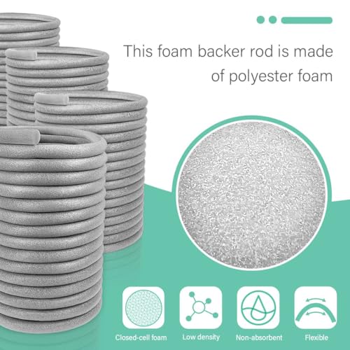 Storystore 3/8-inch diameter x 32-foot foam backer rod caulk saver for adhesive caulk applications