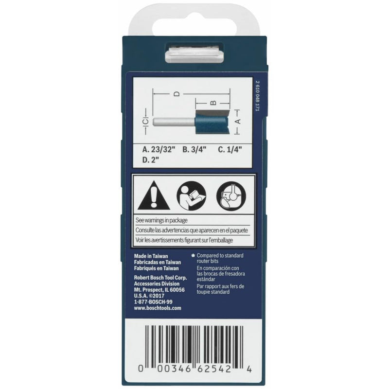 Bosch 84602MC 23/32 in. x 3/4 in. Carbide-Tipped Plywood Mortising Router Bit