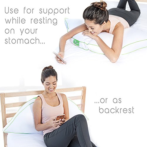 Sleep Yoga 2-Pack Pillow Cover Case Side Sleeper Pillow (Gray) Gray