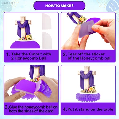 KatchOn Easter Centerpieces for Tables, Pack of 12 Purple