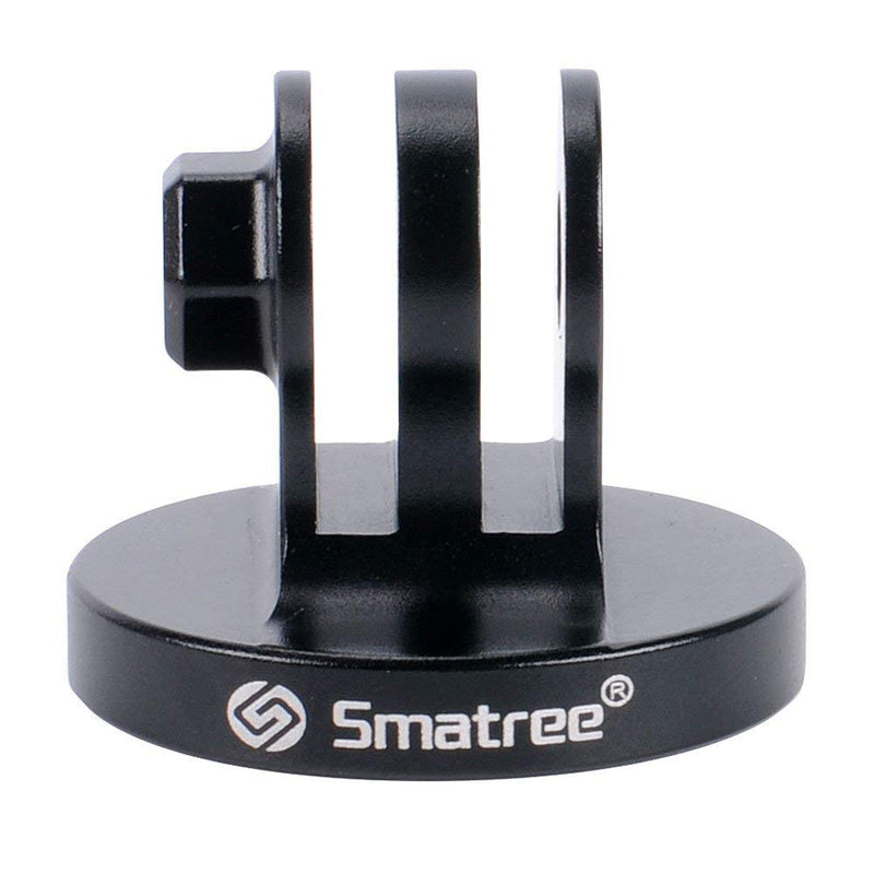 [Australia - AusPower] - Smatree Aluminum Tripod Mount Adapter Compatible for Gopro Hero 12, 11, 10, 9, 8, 7, 6, 5, 4, 3+, 3, 2, 1 HD, GOPRO Hero 2018, DJI OSMO Action 4 Camera Black 