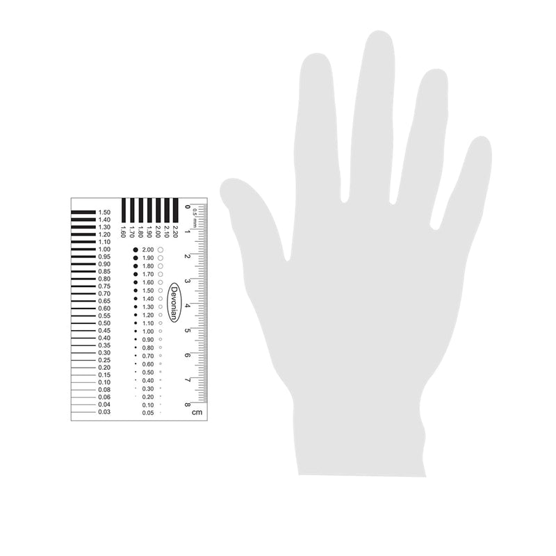 [Australia - AusPower] - Namvo Point and Line Measuring Device, Spot Card, Crack Width Ruler, Split Ruler, Comparison Card, Trachoma Comparison Sheet, Crack Comparison Ruler, Important Tools for Fault Measurement 
