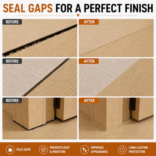 VICBTZT light oak wood floor gap filler for hardwood, laminate, vinyl, and LVP flooring